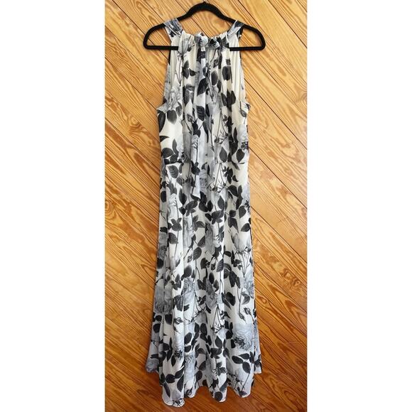 Eliza J Floral Halter High Low Midi Dress Chiffon - Picture 4 of 7